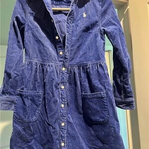 Polo Ralph Lauren Navy Corduroy Girls Dress